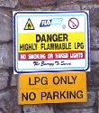 LPG warning notice