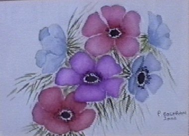 Watercolour Anemones
